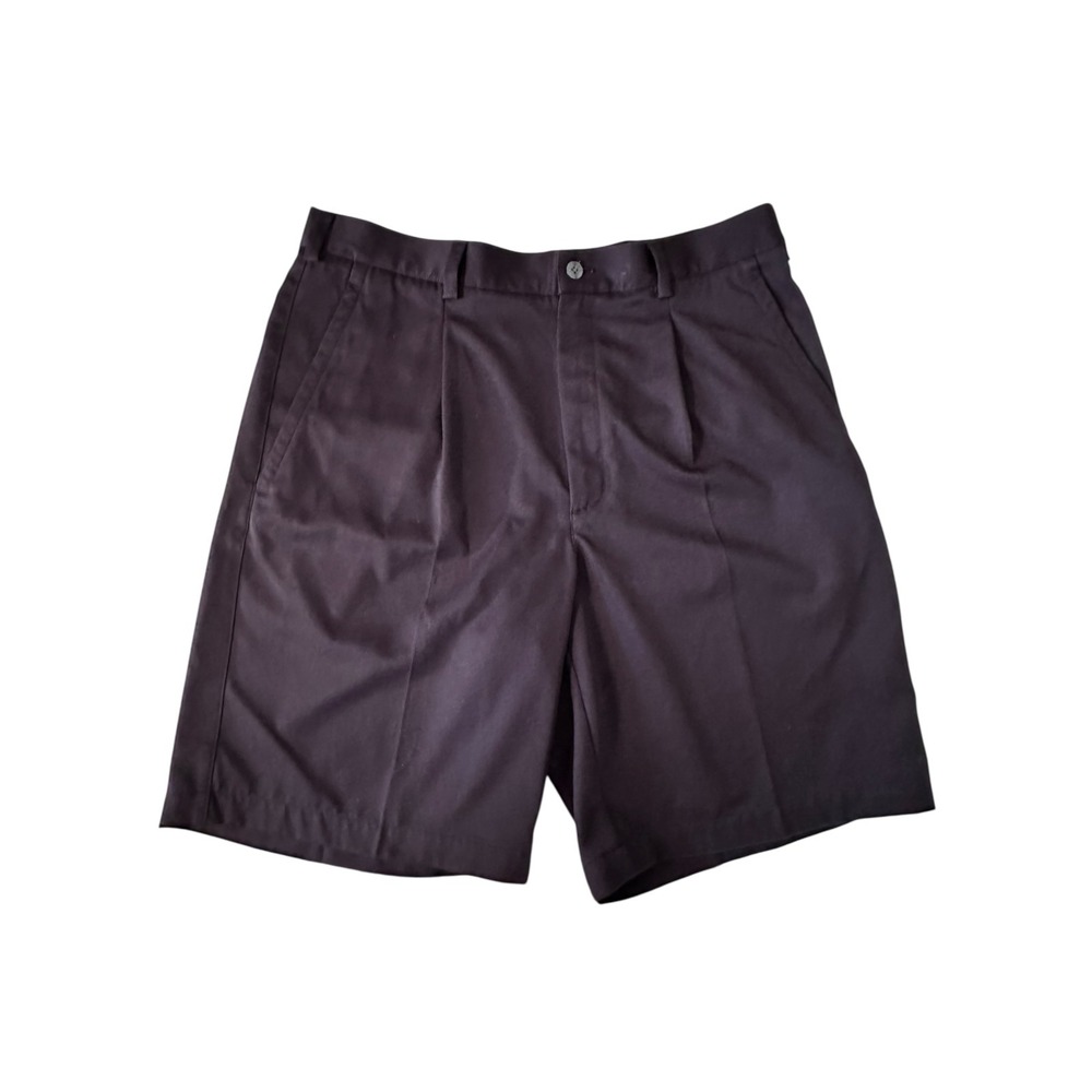 Nike Golf Shorts Men 34 Black Pleated Dri-FIT Performance Polyester‎ Pockets